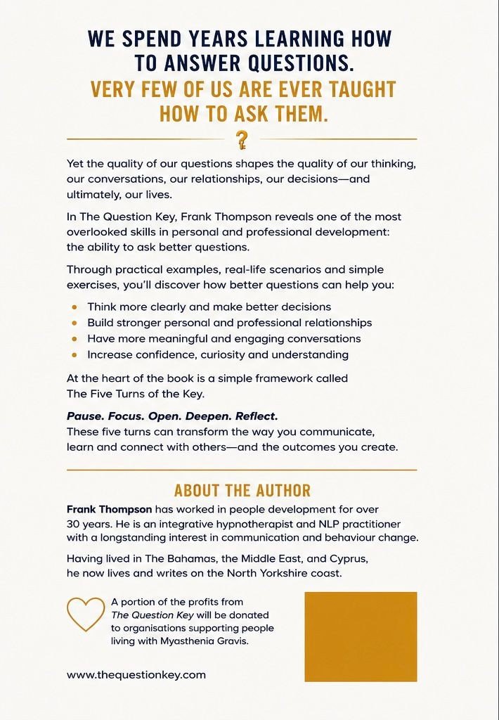 The Question Key by Frank Thompson — back cover